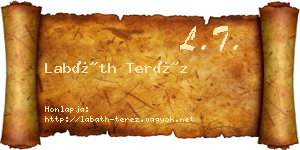 Labáth Teréz névjegykártya